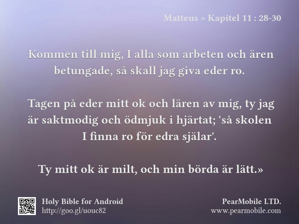 Matteus, Kapitel 11:28-30